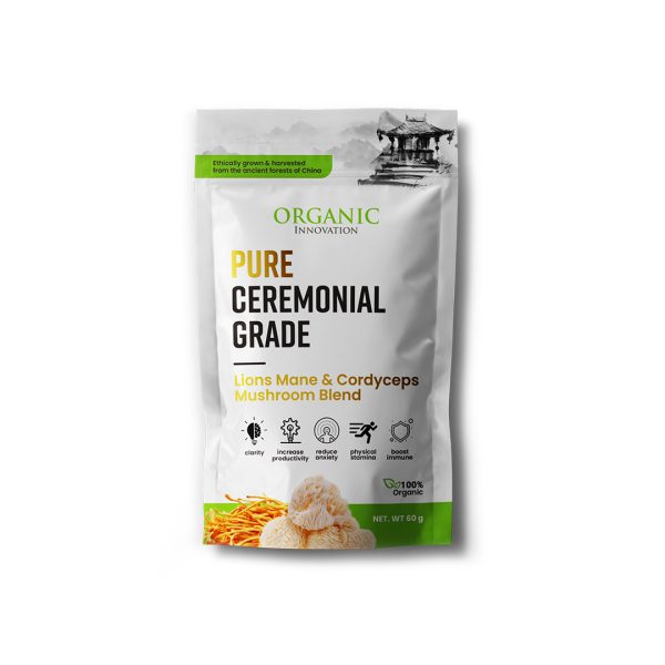 Organic Innovation's Pure Ceremonial Grade Lions Mane Cordyceps blend