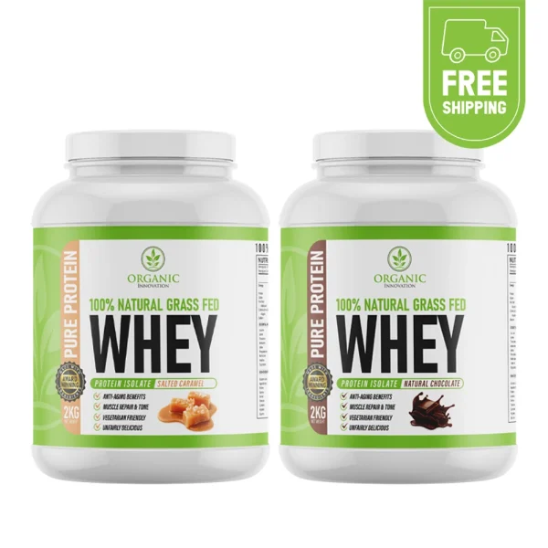 Pure Protein 100% Natural Grass Fed Whey Protein Isolate 2kg (Mix & Match Combo)